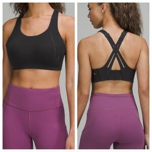 LULULEMON Air Support Black Athletic Sports Bra size 36C